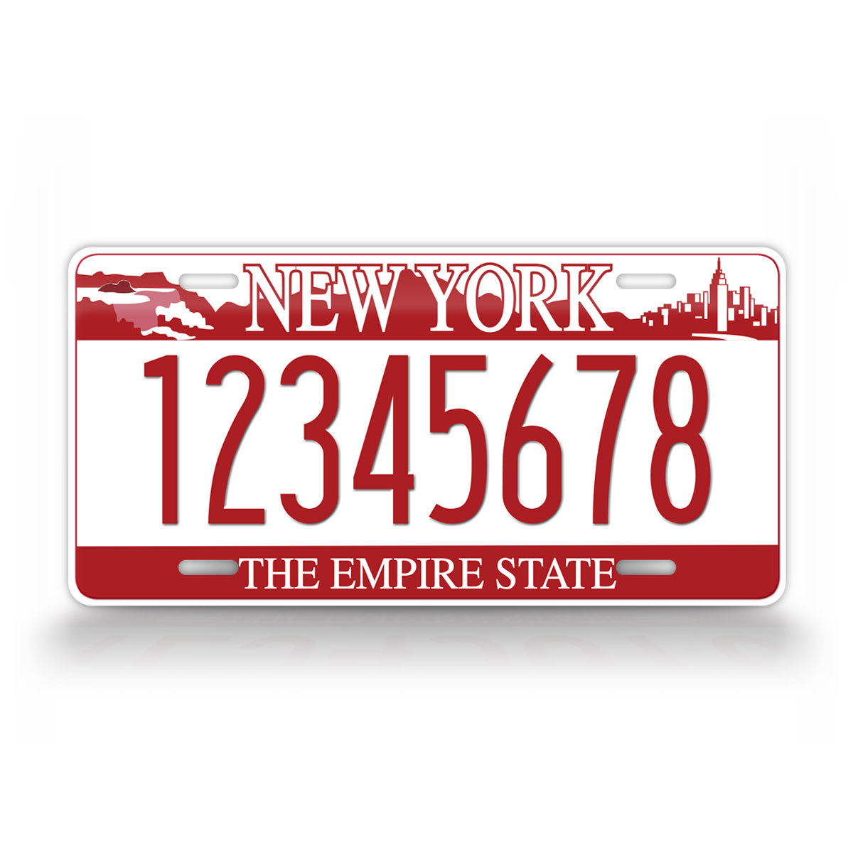 New York "Red Falls" Novelty License Plate