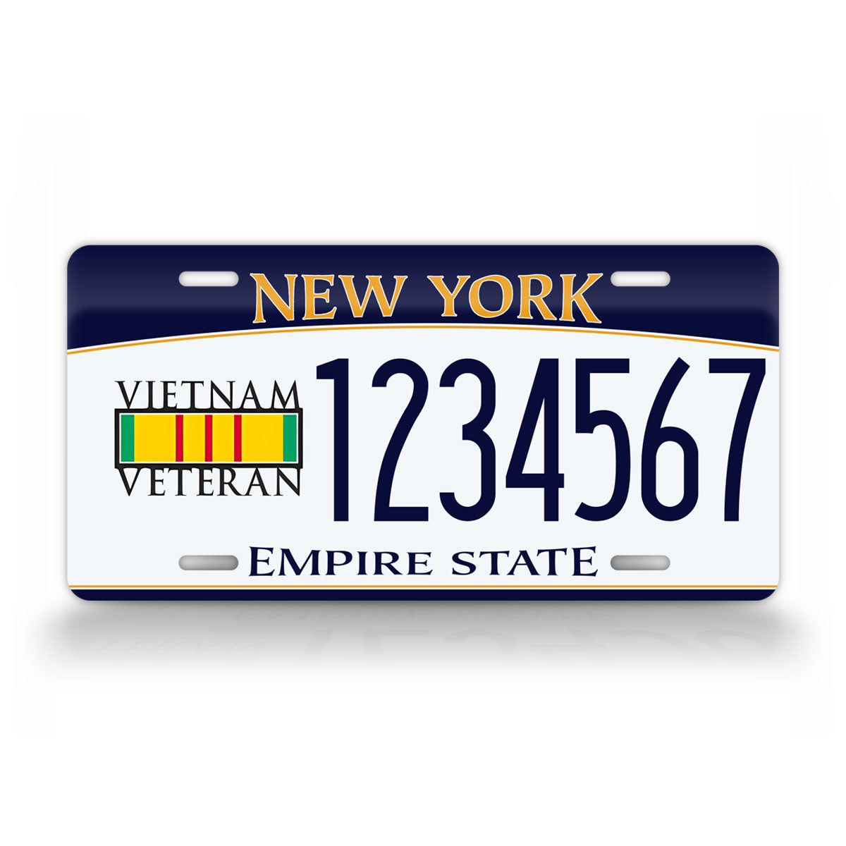 New York "Vietnam Veteran" Novelty License Plate