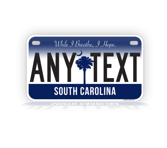 South Carolina Motorcycle Novelty Plate