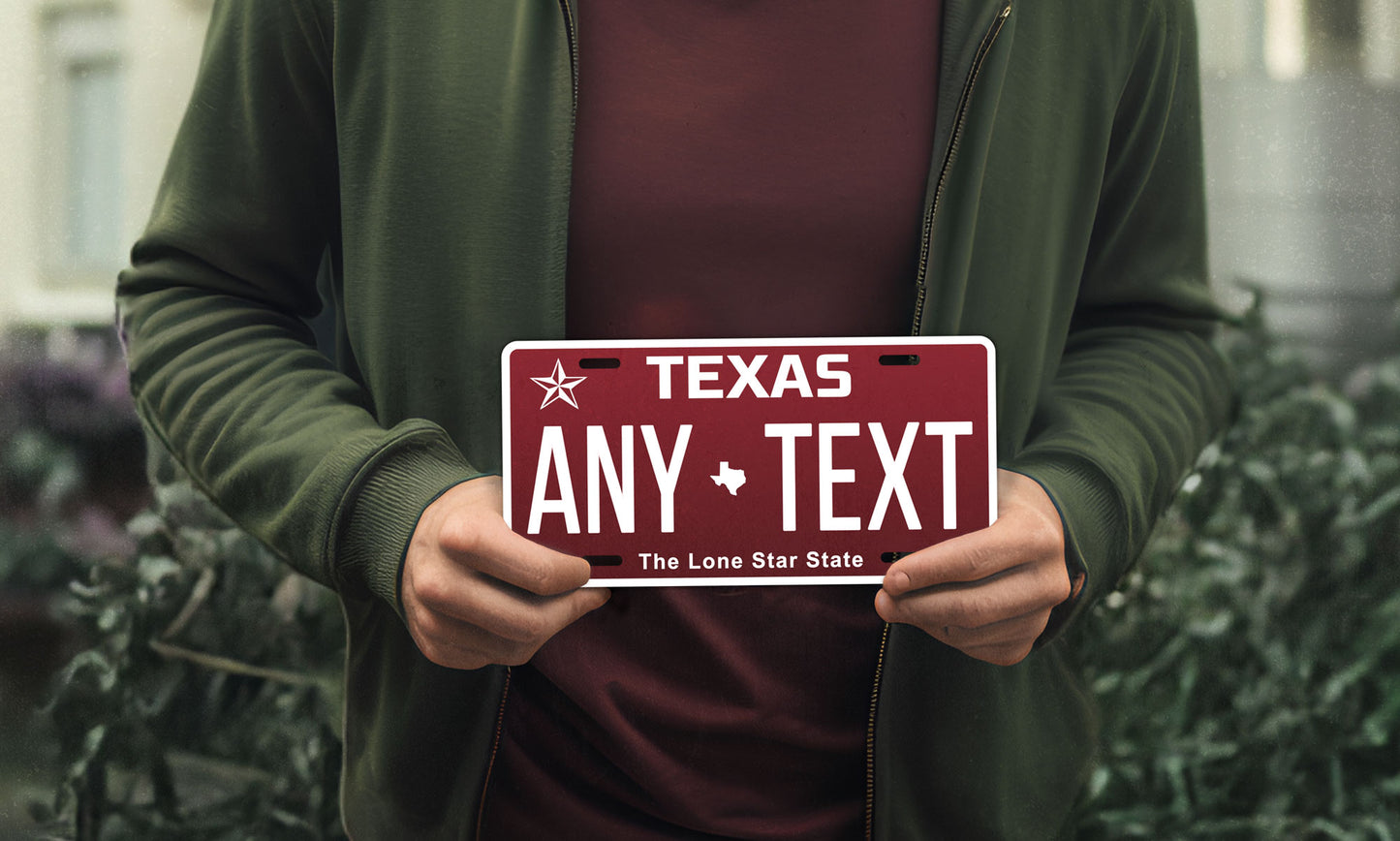 Texas Red Aggies Novelty License Plate