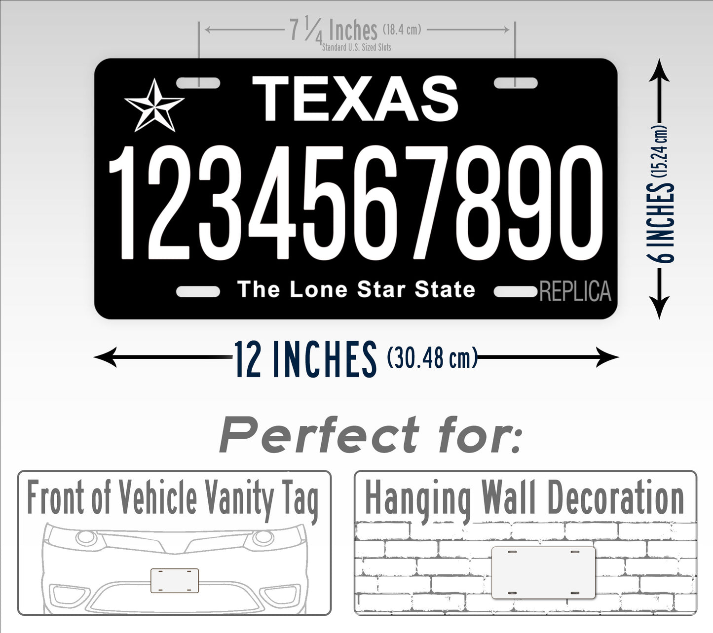Texas Blackout Novelty License Plate