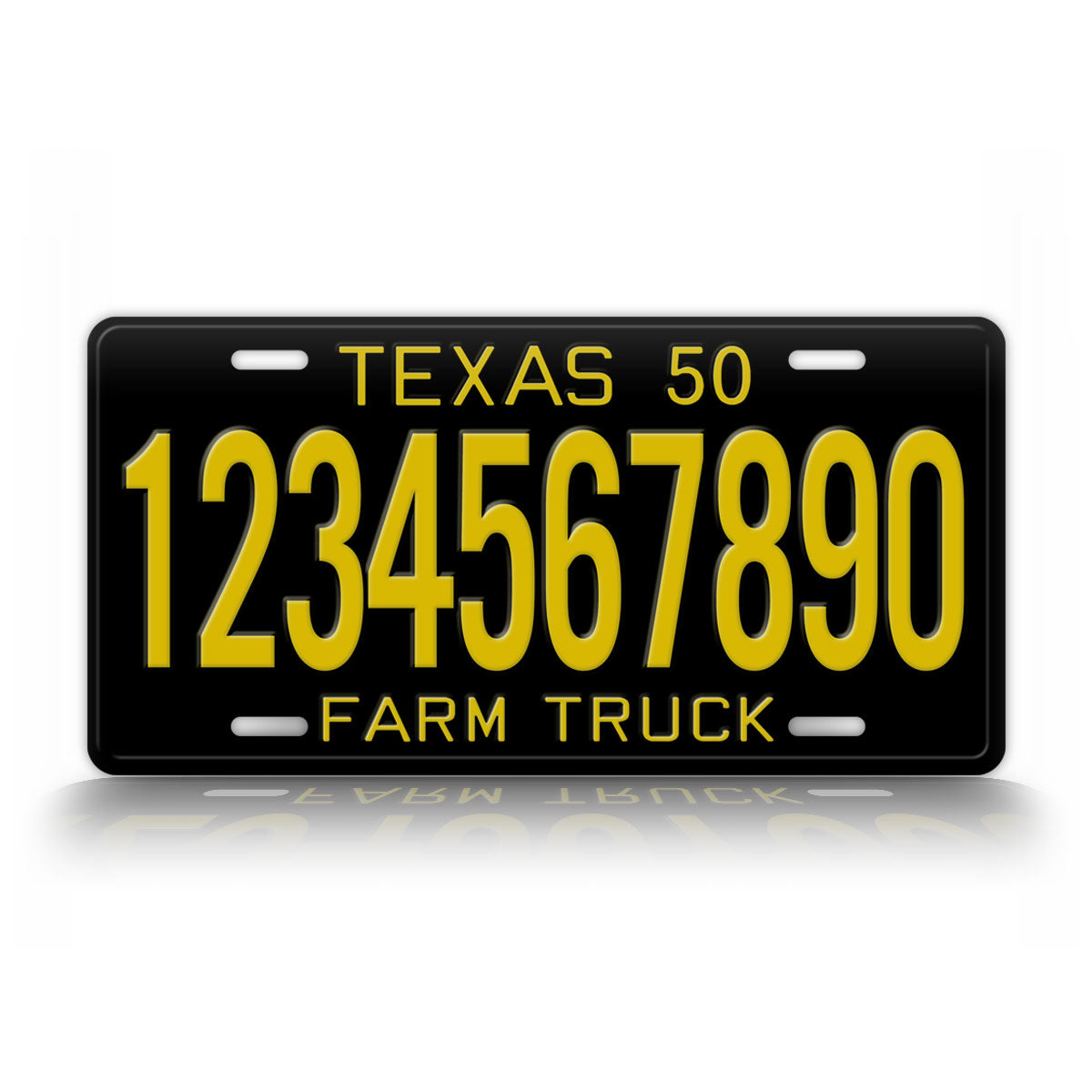 Texas Antique Farm Truck Novelty License Plate