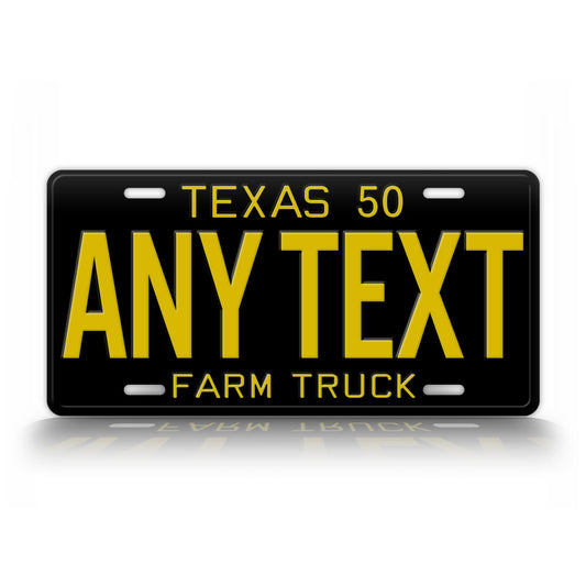 Texas Antique Farm Truck Novelty License Plate