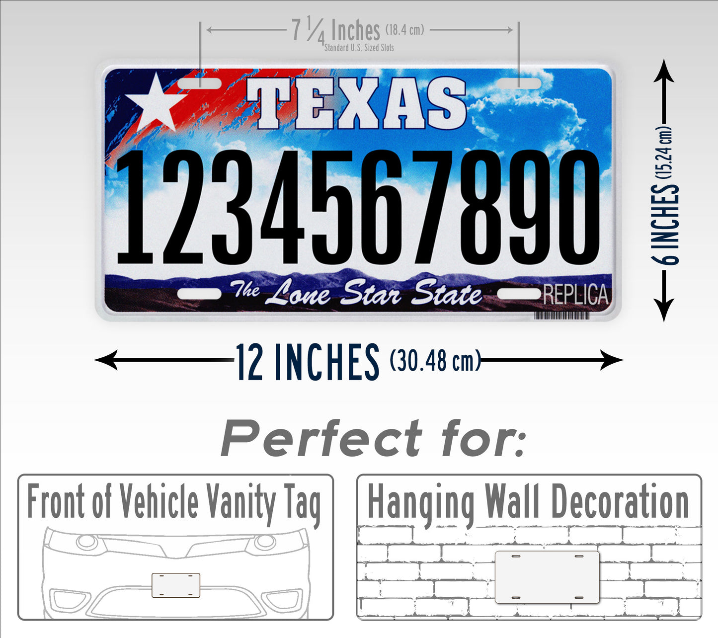 Patriotic Texas Truck Novelty License Plate