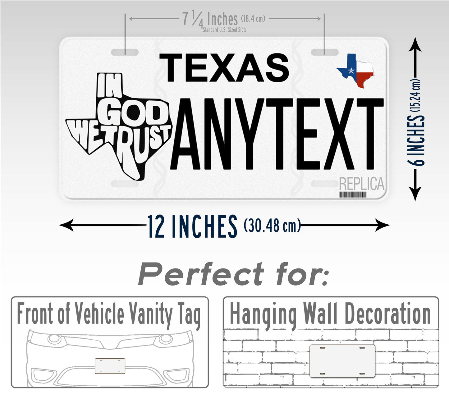 Texas In God We Trust Novelty License Plate