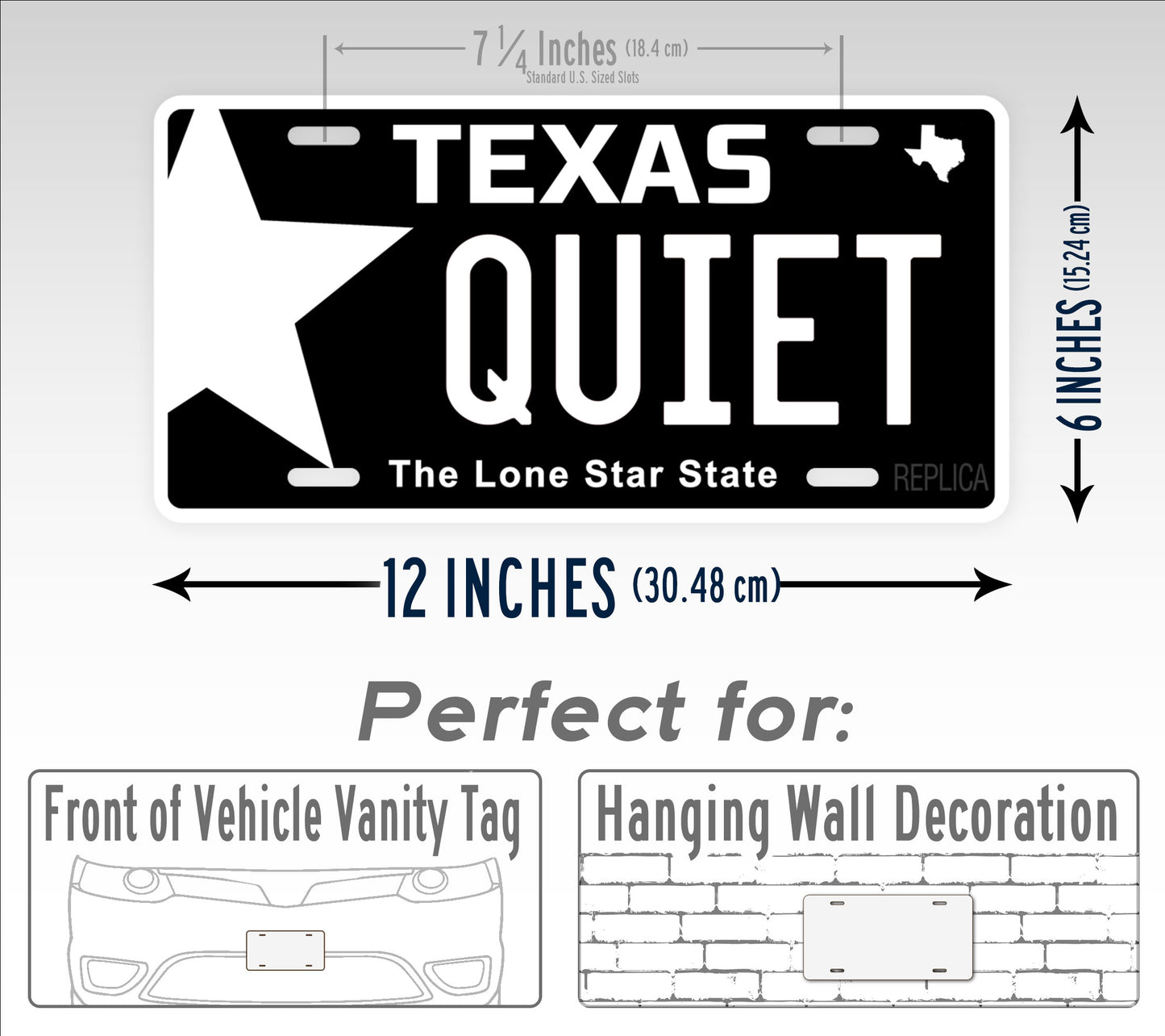 Texas "Quiet" Novelty License Plate