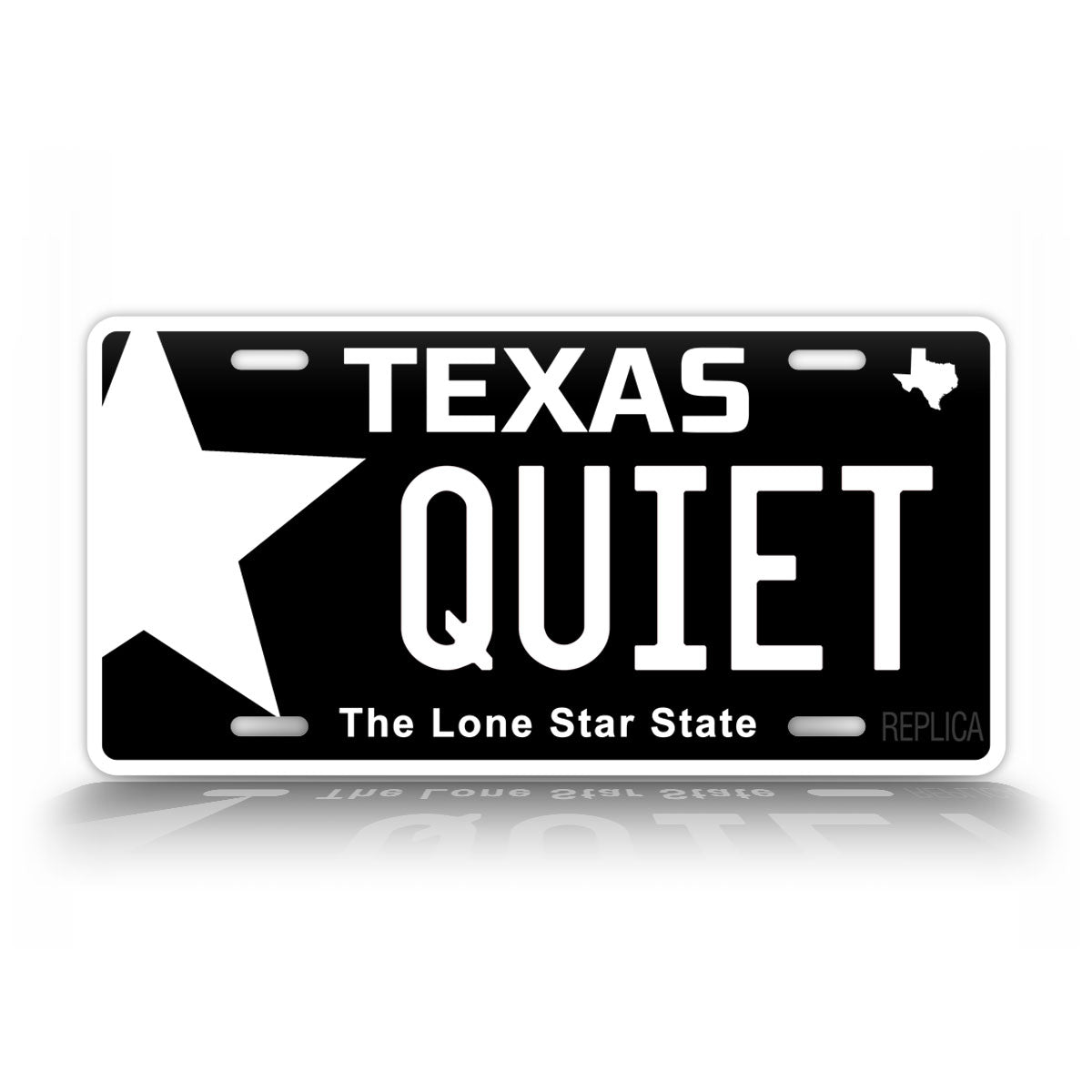 Texas "Quiet" Novelty License Plate