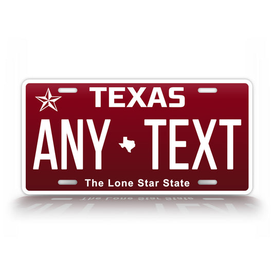Texas Red Aggies Novelty License Plate