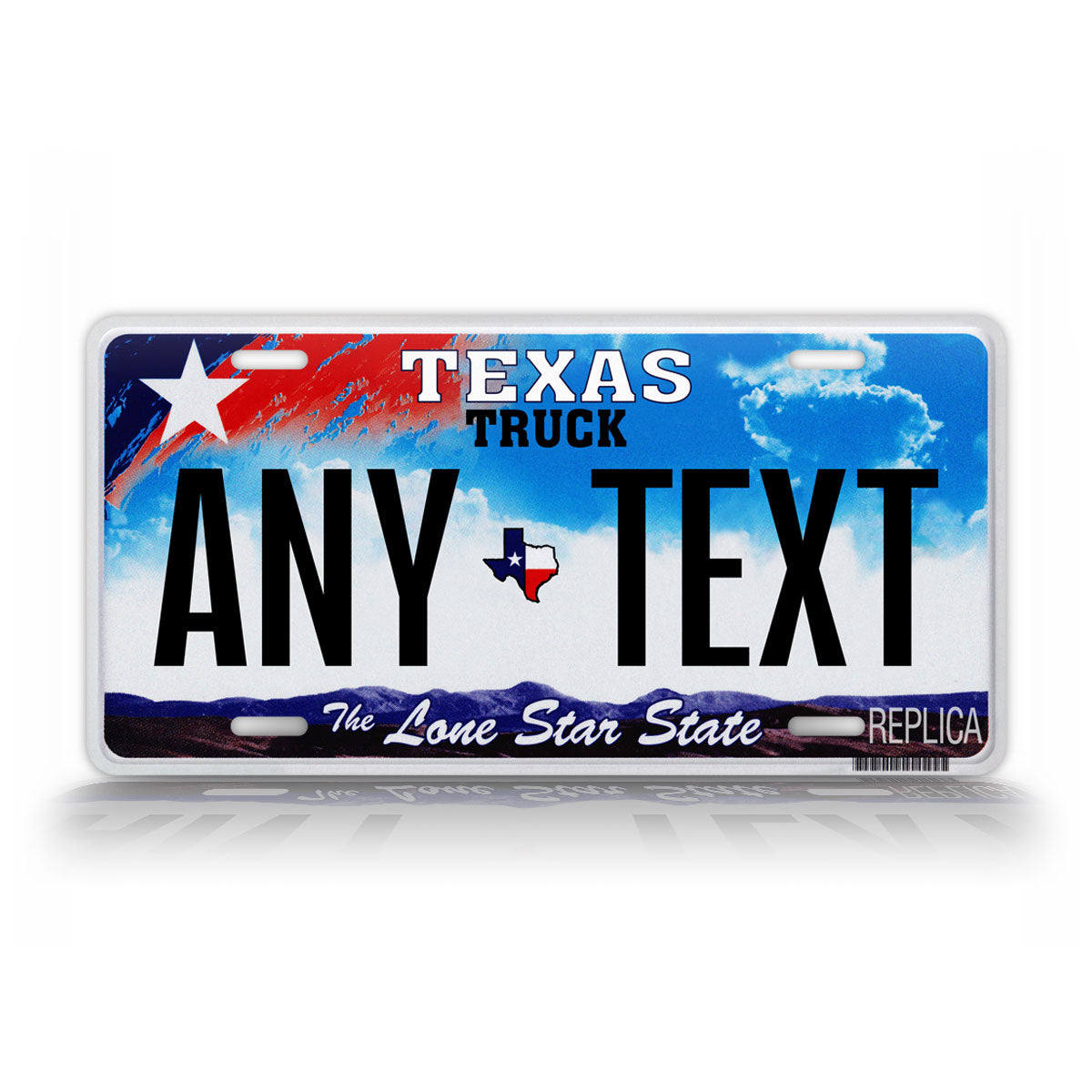Patriotic Texas Truck Novelty License Plate