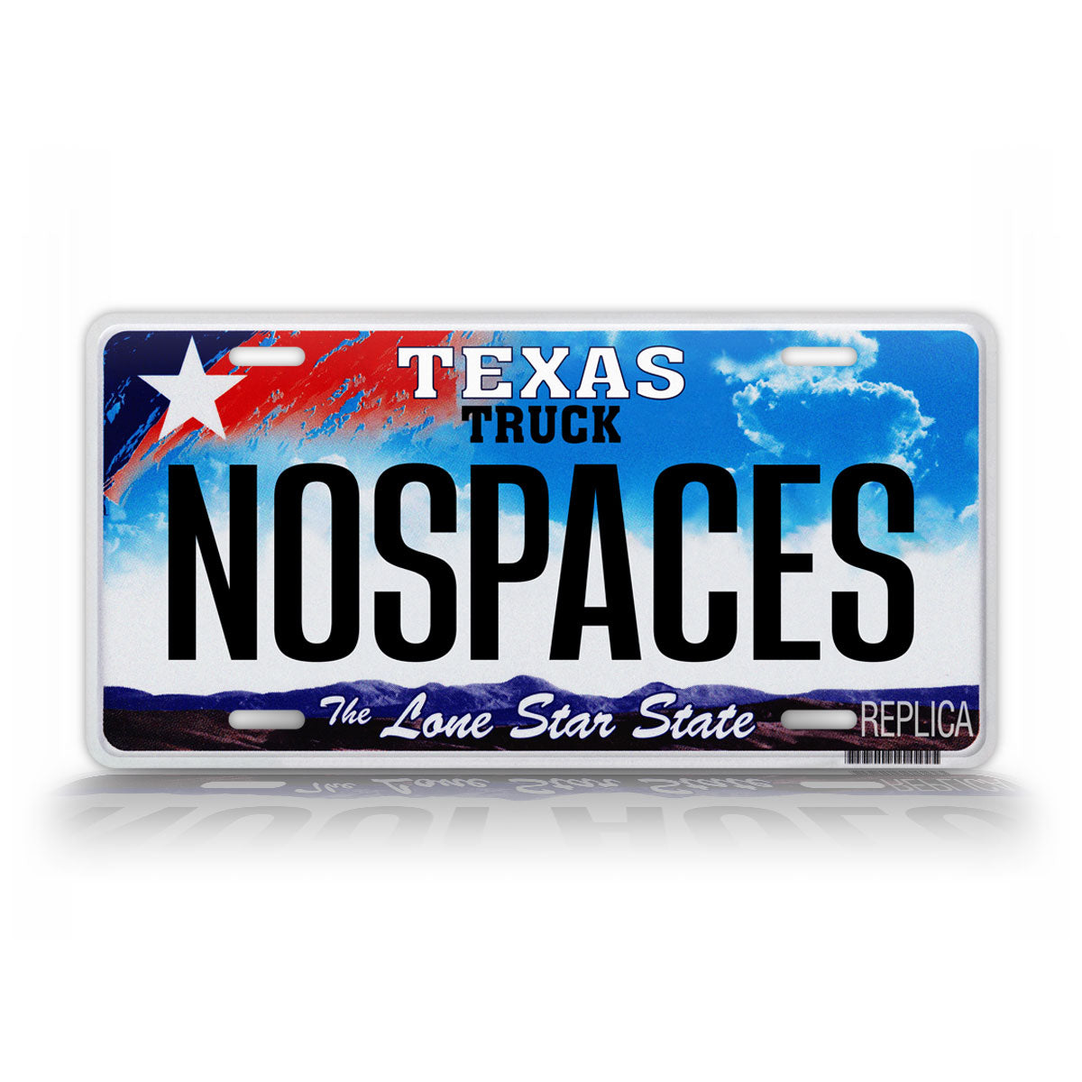 Patriotic Texas Truck Novelty License Plate